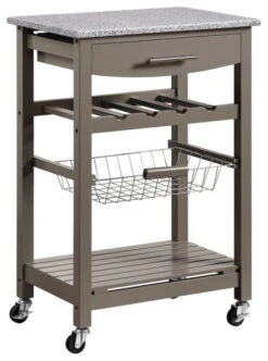 Roger Gray Kitchen Island Granite Top