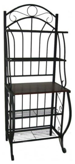 Boraam Valencia Metal Bakers Rack With Black Finish 12500